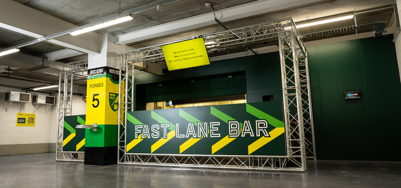 Kappture BRISK locally computed checkout-free bar deployed at Championship's Norwich City Football Club
