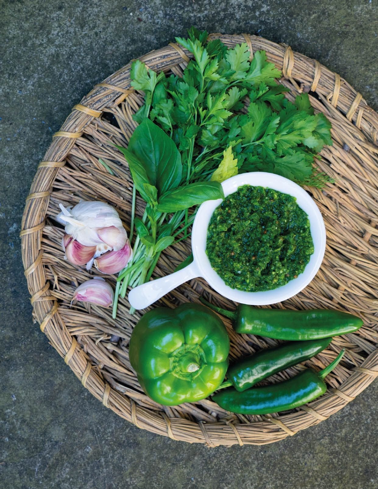 Green Ajika Sauce ingredients