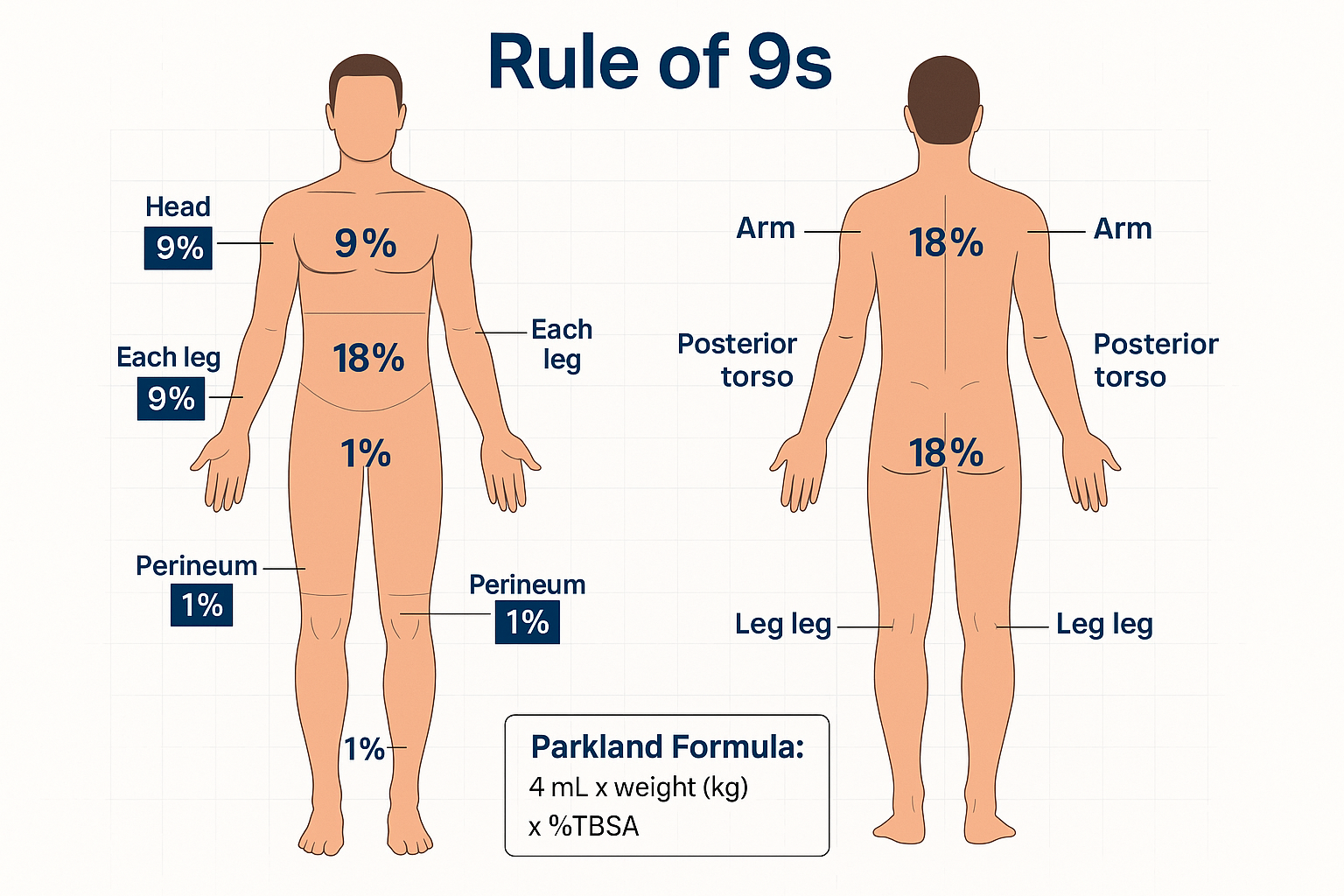 🧠 The Rule of 9s: Burn Assessment Made Easy for Medical Exams